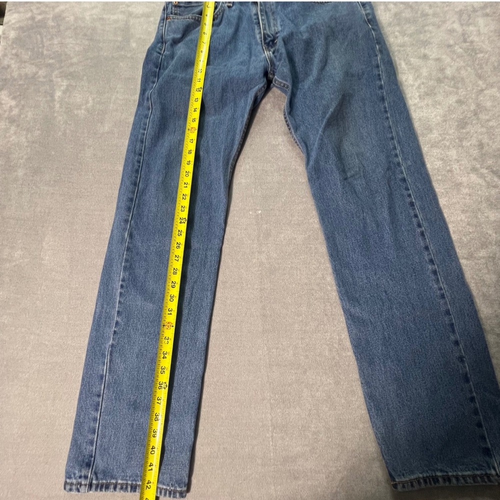 Levis 505 Regular Fit Straight Leg Jeans Mens 34x34 Medium Wash Blue Denim - Picture 2 of 7